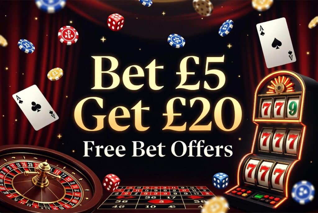 Bet £5 Get £20 Free Bet Offers  5 Pound Free Bet